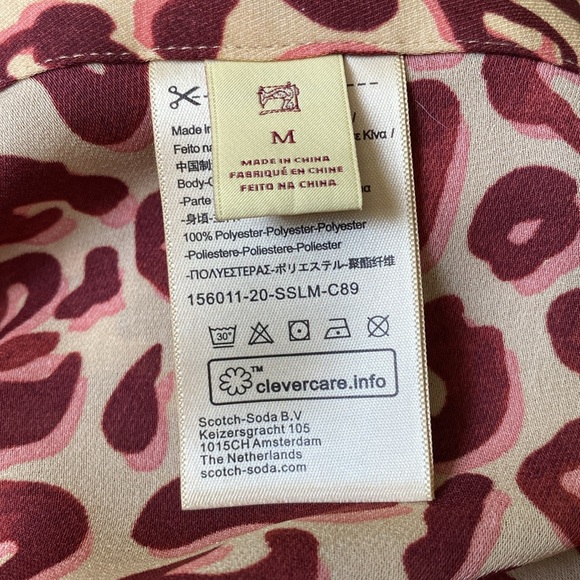 Scotch & Soda “aloha Hula” wrap midi skirt! Animal print! Tiered ruffles Size M - Picture 15 of 16